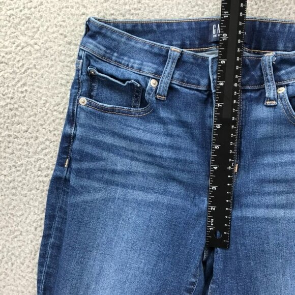 GAP Womens Size 8/29 Short Universal Legging Distressed Raw Hem Mid Rise Jeans - Picture 12 of 15